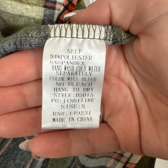 Kori Green and Black Plaid Waterfall Hoodie Cardigan - Picture 6 of 6